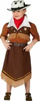 Carnival Toys Kostuum Cowgirl Meisjes Fluweel Bruin Maat 126