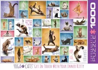 Eurographics puzzel Yoga Cats - 1000 stukjes