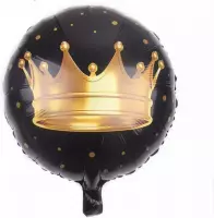 Happy Birthday ballon | Happy Birthday | Ballon | Zwart/Goud -king ballon -queen folie ballon -queen ballon -verjaardag ballon