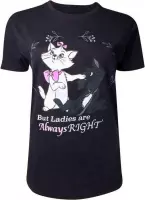 Disney Aristocats Dames Tshirt -XL- Ladies Are Always Right Zwart