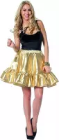 Wilbers - Glitter & Glamour Kostuum - Gaaf Glinsterende Gouden Dans Rok Vrouw - goud - Maat 46 - Carnavalskleding - Verkleedkleding