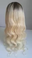 Braziliaanse Remy pruik 24 inch  -613 kleuren golf echt haar - Braziliaanse pruiken- real human hair-4x4 lace closure wig