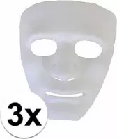 3 plastic spoken gezichtsmaskers