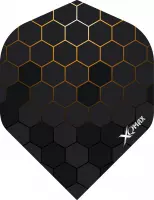XQMax Reactor dart flight No2 - zwart/goud - 3stuks