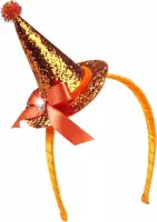 Boland Tiara Miniheksenhoed Glitter Dames 20 Cm Polyester Oranje