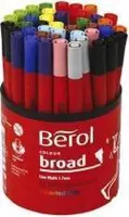 Berol stift, lijndikte: 1-1,7 mm, d: 10 mm, diverse kleuren, broad, 42stuks
