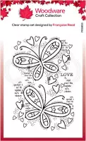 Woodware Clear stamp - Vlinders - A6 - Polymeer