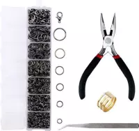 DIY Sieraden Set - Sieraden Maken - Set Ringen - Armbanden - Kettingen - Zwart - 1510 stuks