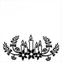 EFE015 Nellie Snellen Embossingfolder - Christmas candles - kerst kaarsen kerstmis