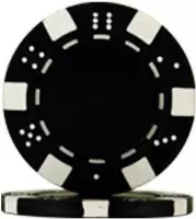 Pokerchip Dice Chip - Zwart - 11,5 gram - 25 stuks