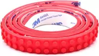 Replica Lego Tape | Bouwblokjes Tape | Bouwstenen 2 Noppen Tape | Verenigbaar met LEGO | Contructie Speelgoed |Buigbare Siliconen Tape | 1 Meter | Rood