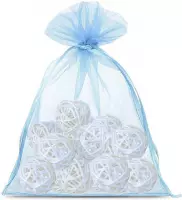 Organza Zakjes 12 x 15 cm | 50 stuk | Hemelsblauw | Cadeauzakjes Geschenkzakjes Cadeau Verpakking Geurzakjes Snoepzakjes Bruiloft decoratie