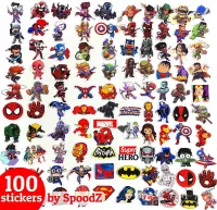 Stickers Superhelden 100 Stuks | Superheroes Sticker Mix Groot ST11