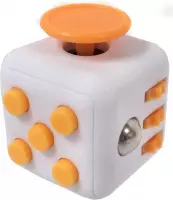 Kwalitatieve Fidget Cube / FriemelKubus | Anti Stress Speelgoed | Fidget Toy - Wit-Oranje - AWR