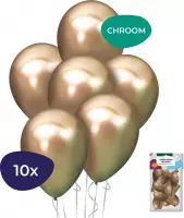 Gouden Ballonnen - Chrome Ballonnen - Helium Ballonnen - Verjaardag Versiering - 10 stuks