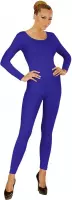Widmann - Dans & Entertainment Kostuum - Unicolor Body Volwassen, Lang, Blauw - Vrouw - blauw - Small / Medium - Carnavalskleding - Verkleedkleding