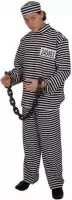 Gestreept gevangene kostuum volwassene 50 (m)