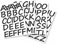1x Setje alfabet plakletter stickers ongeveer 5 cm - Zelfklevende hobby/knutsel plakletters