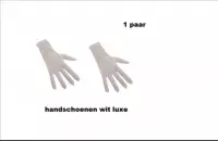 Witte handschoenen luxe katoen de luxe mt.XL- Prinsen handschoenen raad van elf sinterklaas kerstman