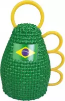 Braziliaans caxirola shake - Groen / Geel - 16 x 12 x 7,5 cm