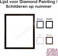 Diamond Painting / Schilderen op nummer "JobaStores®" Houten lijst voor 30x40cm (Zwart)