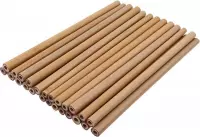 Herbruikbare rietjes - Bamboe - 25 Stuks + schoonmaakborstels