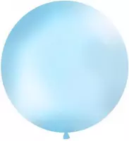 Ballon 1m, rond, Pastel sky-blauw