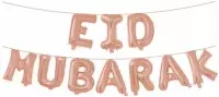 Folie Ballonnen Eid Mubarak Rose Goud | 4 meter