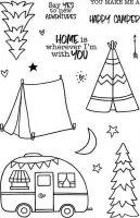 Happy Camper Clear Stamps (JD048) (DISCONTINUED)