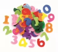 Hobby vilt 150x gekleurde vilten cijfers 2,5 cm - knutselen artikelen