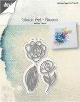 Joy!Crafts snijstencil sketch art flowers