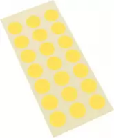Ronde etiketten, zelfklevend, 25 mm, 21 per vel Geel