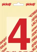 Pickup plakcijfer Helvetica 100 mm - rood 4