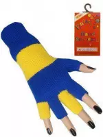 Handschoen blauw/geel
