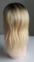 Braziliaanse Remy pruik 14 inch - real human hair - natuurlijk zwart steil haren - Braziliaanse pruiken -menselijke haren - real human hair- 4x4 lace closure wig.