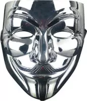 Anonymous Masker - Zilver - Vendetta - Guy Fawkes - Mask - Leuk voor Halloween - Verkleedpartijtje - 2 Stuks