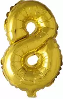 Ballon folie 8 goud 40cm