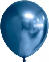 Blauwe ballonnen chroom 13cm | 100 stuks
