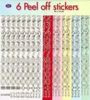 Peel-off stickers sets 123 Glitter