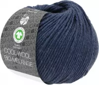 Lana Grossa Cool Wool Big Mélange Gots Donkerblauw nr 212