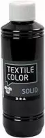 Textielverf - Zwart - Solid - Dekkend - Textile Color - Creotime - 250ml