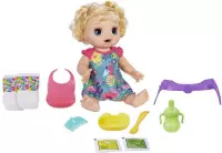 Hasbro Happy Hungry Baby Blond Curly Hair Doll