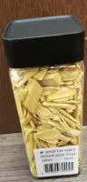 Decoratie brilliant wood chips geel 600 ml