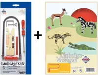 Pebaro Figuurzaagset met Wilde Dieren Thema Houtplaten A040005