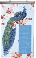 Kalender 2018 Peacock Diamond Dotz 39x80 cm