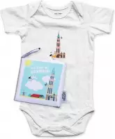 Cadeaupakket Groningen met babyboekje & romper 3-6 mnd - duurzaam en origineel kraamcadeau