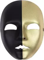 Masker bicolore goud/zwart