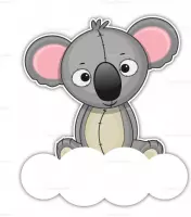geboortebord koala op wolk 60 cm