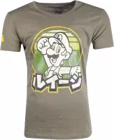 Nintendo Super Mario Heren Tshirt -2XL- Luigi Groen