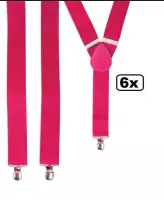 6x Bretel roze/pink